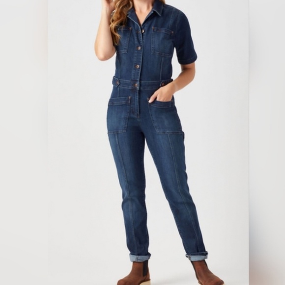 Women’s stretch denim jumpsuit Duluth Trading Co. - Picture 2 of 5